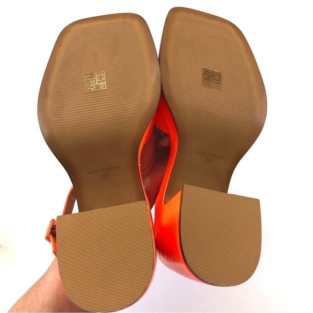 L’Intervalle neon orange platform sandal Size 39 Valtos Mod 70s Disco - Picture 11 of 14
